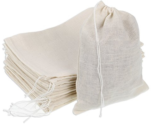 Pangda 30 Pack Muslin Drawstring Cotton Bags for Gifts (5 x 7 Inch)