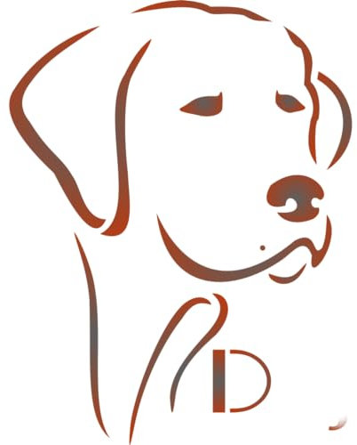 Hunde-Schablone – 21,5 x 28 cm (XL) – wiederverwendbare Tier-Wandschablone