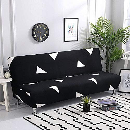 OKJK Ohne Armlehnen Schlaf Sofa Bezug Decke, Geometrische Stretch-Klappung, Ohne Armlehnen-sofabezug, All-Inclusive rutschfeste Couchüberwurf (Color22,160-190cm)