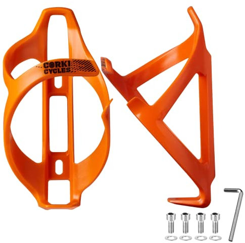 corki Lot de 2 porte-bouteilles d'eau pour vélo de route, VTT, gravier, orange vif