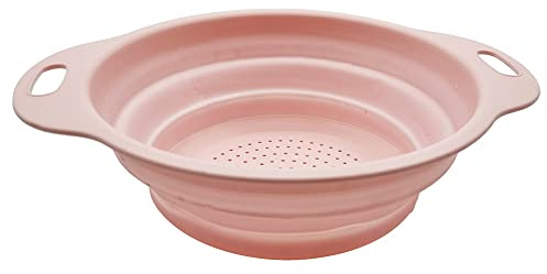 Natural Collapsible Colander – Space-Saving Kitchen Strainer with 23.5cm Diameter and Quick-Drain Holes