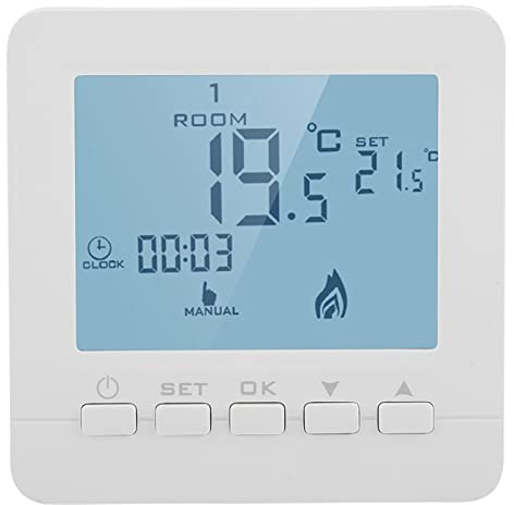 Thermostat Programmable Domestique Écran LCD Numérique Régulateur de Température Intelligent Facile à Installer et Pratique à Utiliser Convient pour le Contrôle Controladores de temperatura