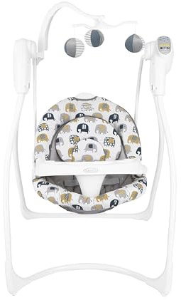Graco - Lovin' Hug gunga från födseln till ca 6 månader (9 kg), 6 svänghastigheter, 4 liggande positioner, 10 melodier och naturljud, Parade-mönster