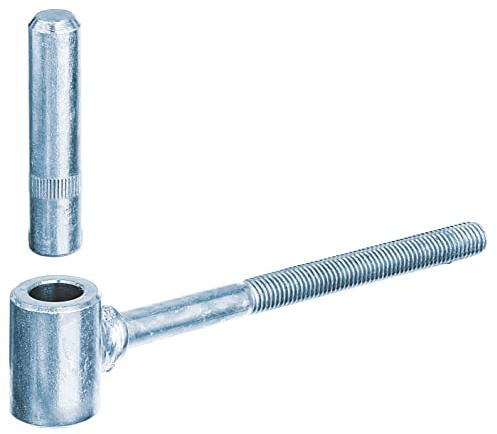 Alberts 307394 Kloben zum Einschrauben | galvanisch blau verzinkt | Dornmaß Ø14 mm | Länge 125 mm