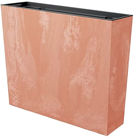 Prosperplast Balkonkasten Urbi Case Beton Effect mit Behälter, Maße (mm) 580 x 180 x 498, Farbe Terrakotta