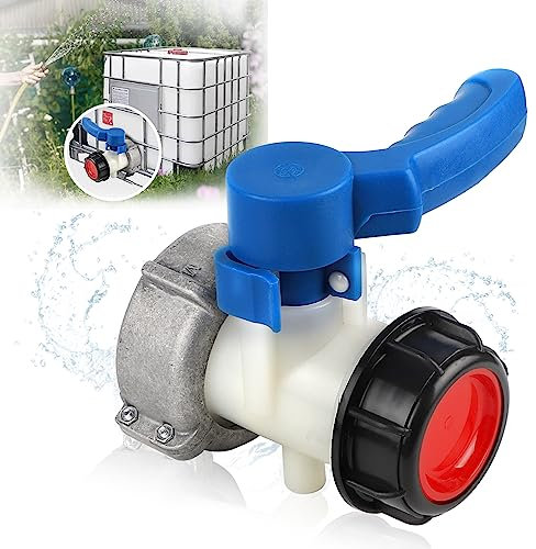 SWAWIS IBC Adapter Kugelhahn IBC Tank Zubehör Tank Ablasshahn IBC Absperrhahn Auslaufhahn Klappenhahn für IBC Container, Wassertank, Regentonne, Kanister DN50 (75mm)