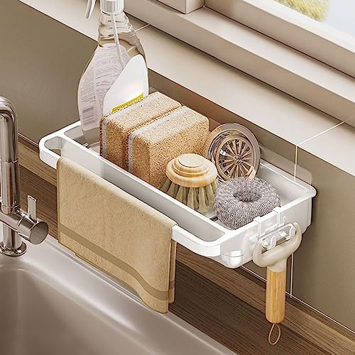 Indrnif Organizador para Fregadero Colgante Sin Taladrar Organizador De Esponja Soporte para Cocina Fregadero De Cocina, Esponja, Cepillo