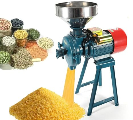 Commercial Grain Mills, Upgraded 2200W Electric Dry Cereals Grinder, Corn Grinder Mill Heavy Duty 220V, Rice Corn Grain Coffee Wheat Feed Flour Mill with Funnel