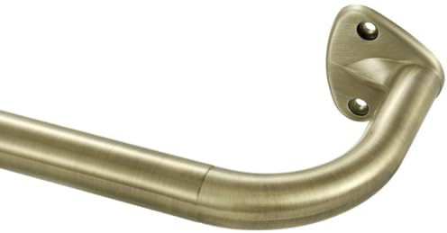 Wrap Around Splicing Curtain Rods 28-150, Antique Bronze Curtain Rods, Room Darkening 1 Inch Diameter Single Window Rod, Adjustable Blackout Drapery Rod