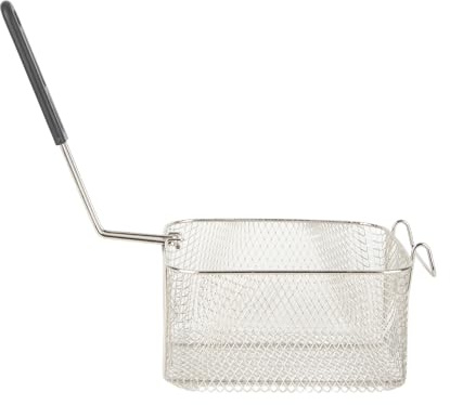 Panier à Friture avec Panier à Friteuse électrique en Maille Métallique à Longue Poignée pour Usage Commercial