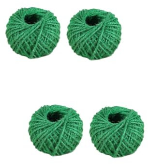 NOLITOY 4 Piezas Cordeles Para Floristería Cordel Interior y Exterior Cordel De Jardín Verde Espesar Hilo Natural