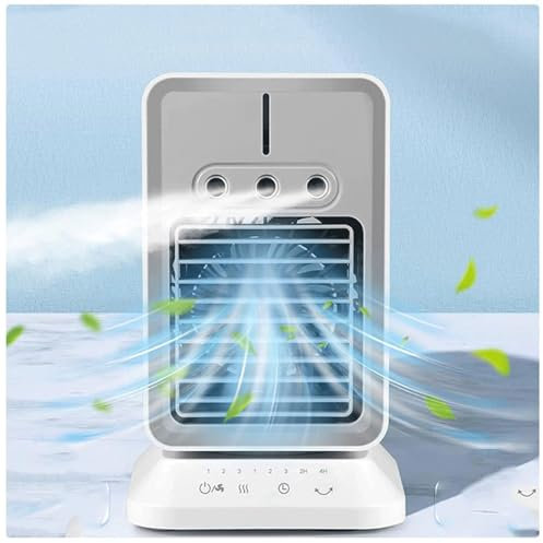 4 In 1 Air Conditioner, 3 Wind Speeds,3 Spray Modes,4 In 1 House Air Conditioning 2/4 H Timer,120° Oscillating Silent Air Conditioners for Home for Home Office Travel