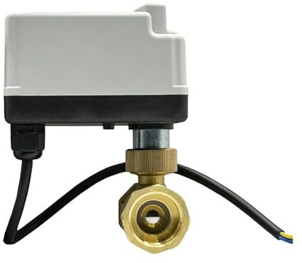 1/2 3/4 1 2 elektrischer Kugelhahn aus Messing, elektrischer Kugelhahn, 3 Leitungen, 2-Wege-Steuerung, elektrischer Kugelhahn mit manuellem Schalter (Size : 2, Color : 220VAC)