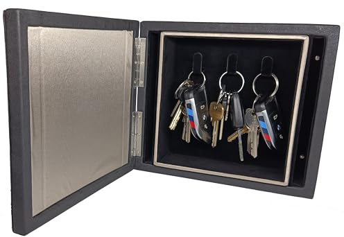 Signalblockierbox für Autoschlüssel, zur Wandmontage, Faraday RFID-Signalblocker mit 3 Haken, CEG-110A Connected Essentials