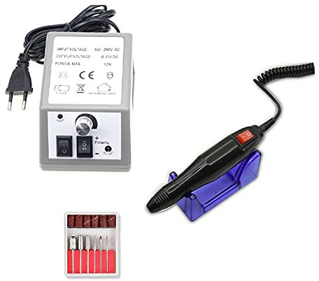 CCYENG Perceuse à Ongles électrique pour manucure et pédicure, 12 W, 20 000 TR/Min, fraiseuse, Ensemble d'équipement pour Ongles, Lime à Ongles électrique, perceuse de