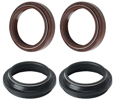 GIDIBII Fork Oil Seal & Dust Seal Compatible with Kawasaki, Suzuki, Yamaha, BMW（Brown）