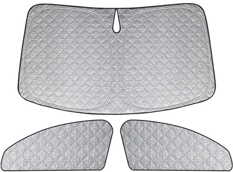 Parabrisas Delantero del Automóvil con Parasol Reemplazo para Audi A4 (B9) 2016-2025, Tapete Térmico Tecnología de Lujo 3 Piezas, Visera Plegable de Papel Aluminio, Cubierta Gruesa del Parabrisas