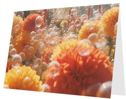 10 hojas de hortensias de burbujas, sobre verde oscuro, adecuadas como tarjetas de invitación de aniversario de boda y fiesta