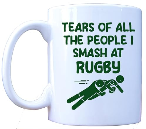 MILLHOUSE PRINTS Funny Rugby Player Mug - Sports Team Gift - Athletic Humor Present - 11oz Ceramic Cup