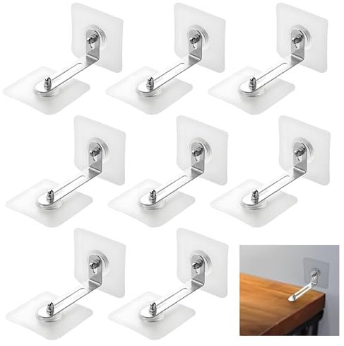 8 Stück kippschutz Möbel Ohne Bohren,Kippschutz Möbel Wandanker,Schrank Befestigung Wand Ohne Bohren,Anti-Tip Halter Für Baby-Proofing & Haustierschutz, Wandanker Ankergurte Ohne Bohren