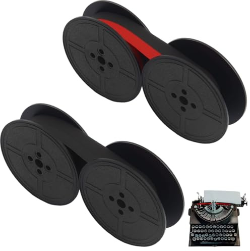 HAZMA 2 Stück Original Farbband Für Din 2103-53Mm Durchmesser,Schwarz/Rot - Hochwertiges Farbband Für Klare Und Präzise Druckergebnisse(2 Farben)