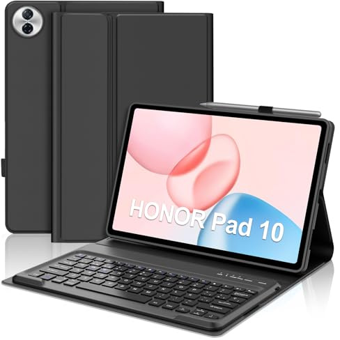 FOGARI Teclado para Honor Pad 10 12.1 Pulgadas 2025 | Funda Honor Pad 10 con Teclado, Español Ñ Teclado Bluetooth para Tablet Honor Pad 10 12.1, Negro