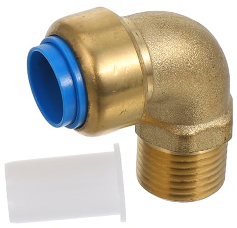 FUNOMOCYA Copper Push Fit Elbow Connector Brass Plumbing Fitting for Rv Water Hose Systems Quick Connect Leakproof Adapter Compatible with Copper and Composite Pipes