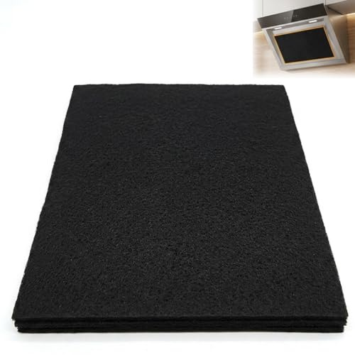 Carbon Cooker Hood Filter Extractor Fan, Charcoal Filters, Cut to Size 57x47cm Universal Activated Carbon Filter, Flame Resistant & High Absorption for for All Cooker Hoods & Kitchen Extractor Fan