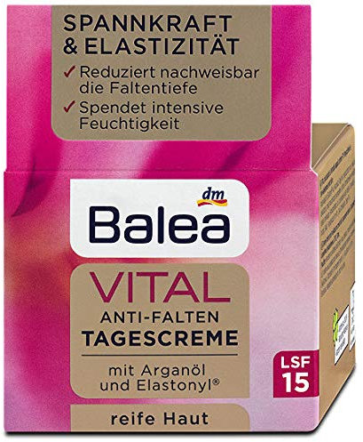 Balea Vital Anti-Falten Tagescreme LSF 15, 3er Pack (3 x 50 g)