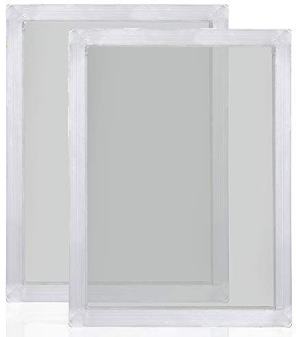 Caydo 2 Stück 25,4 x 35,6 cm Aluminium-Siebdruckrahmen mit 110 weißen Maschen für Siebdruck