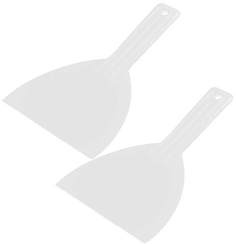 Plastic Pie Server Cake Pizza Grill Spatula Baking Cutter Cream Pastry Butter Scraper Cutter 2 pcs White