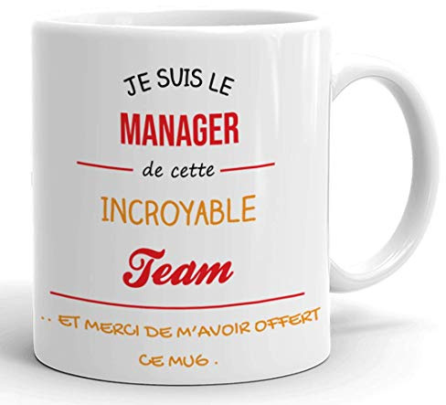 L'Esprit Des Anges Tasse-Mug Collègue-Je suis Le Manager de Cette Incroyable Team - Idée Cadeau Patron Travail Nouveau Job
