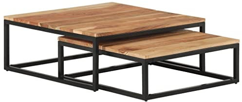 Satztische 2 Stk. Massivholz Akazie