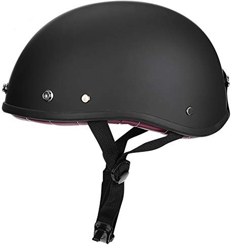 GAOZHE Casco per Moto, Casco Jet Uomo Retro Vintage Casco da Moto Scoop Caschi Cappello per Moto Semiaperto Casco Protettivo Casco per Bici Scooter Moto,ECE Casco Scodella omologato