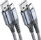 2-Pack 3M USB C Cable 3.1A Fast Car Charger Cable Compatible for iPhone 16 15 Plus Pro Max, Samsung Flip/Fold 6 5 4 3 S10 S9 S8 S20 S21 S22 S23 S24 A15/14/13/12 A35/A34 A55/54, Pixel 8 7 6, Tablets