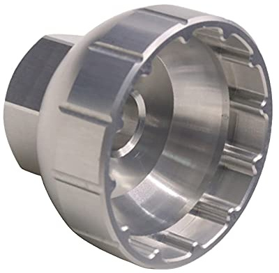 U/D Aluminium-Legierung BSA30 Bike BB-Werkzeug, hohe Festigkeit, 12 Kerben, DUB, 46 mm, Tretlager-Entferner, Installations-Set, Ausbau-Reparatur-Werkzeuge (Silber)