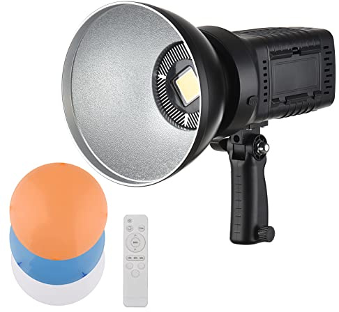 Andoer 150W COB Studio Light LED Video Light Photography Light 5500K Temperatura colore CRI 96 Dimmerabile Luminosità con filtri colorati Telecomando Batteria NP-F Series Adattatore CA Alimentatore