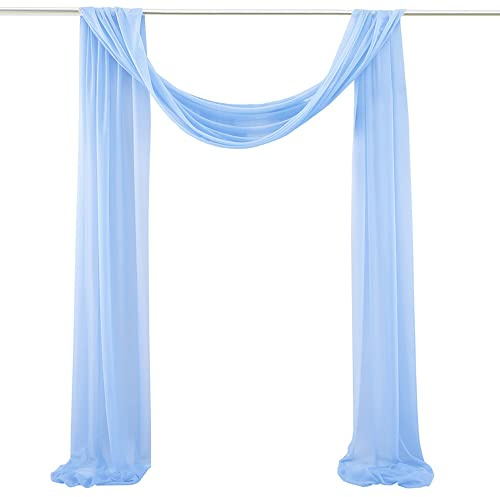 Cortina de fotos de tul, diseño de arco de boda, decoración de tul, para boda, arco libre, cortina de arco transversal, cortina decorativa para fiesta de bebé, fiesta, boda, ceremonia, 70 x 550 cm,