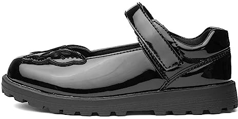 Walkright Lori Girls Black Patent School Shoe - Size 13 Child UK - Black