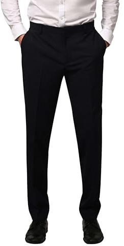 Hirschthal Business Herren Anzughose Regular Fit - Anzughose Schwarz 60