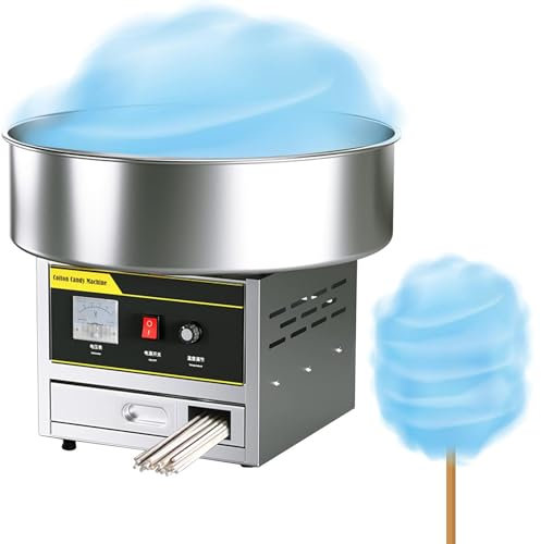 Macchina per Zucchero Filato Commerciale Produttore di Zucchero Filato Elettrica in Acciaio Inossidabile Zucchero Filato di Altissima qualità per Ogni Occasione 1200W