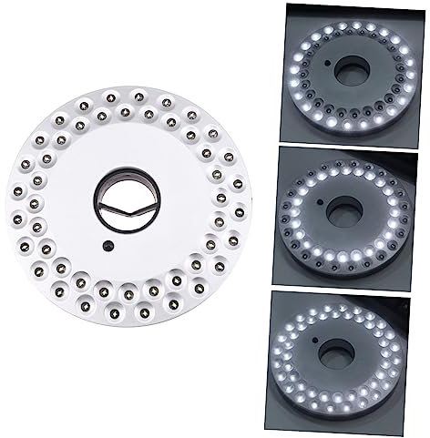 Artibetter 48 Zeltbeleuchtung Regenschirmstange Licht Campingbeleuchtung Batterie camping licht Campinglaterne Campingzelt Runde Dics-Lampe LED Zelt Lichter rundes Lagerfeuer