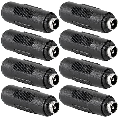 Greluma 8 Pz Connettore presa di corrente DC 5.5x2.1mm femmina-femmina, adattatore accoppiatore DC femmina-femmina per CCTV
