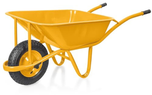 VITO - Brouette Pro 80 litres : Roue Pneumatique Ultra-Résistante 150 kg, Châssis Acier Renforcé, Caisse Carrée Anti-Choc - Idéale Chantier & Jardinage