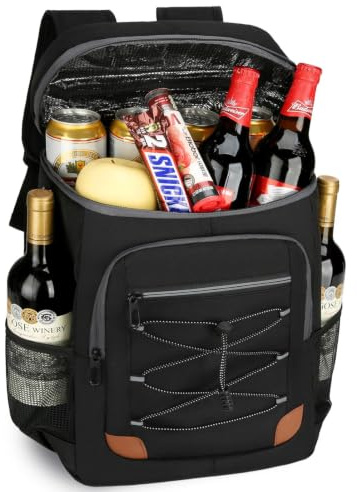 Wowen Rucksack, isoliert, auslaufsicher, für Herren, 36 Dosen, weicher Kühlrucksack, isoliert, wasserdicht, große Kapazität, Kühltasche, tragbar für Mittagessen, Camping, Reisen, Picknick, Wandern,