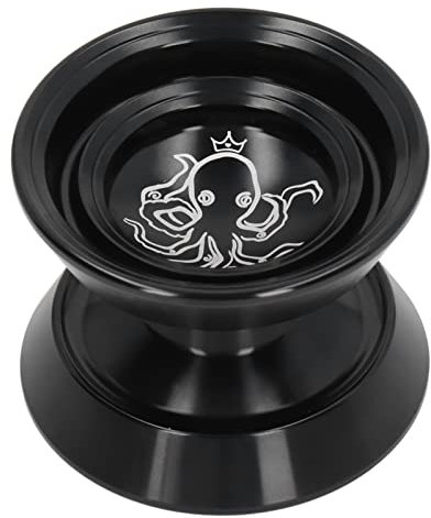 YoYo Ball Nicht Reagierende Aluminiumlegierung Advanced Fade Exquisit für den Wettbewerb mit Handschuh 3-teilige Saiten (Black)