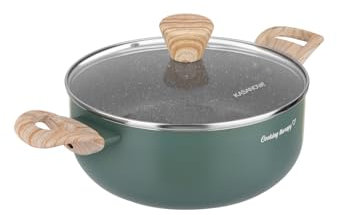 Casseruola 20 cm verde Cooking Therapy con coperchio