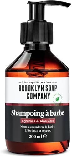Brooklyn Soap Company, Shampoo da barba da 200 ml - Sapone da barba da uomo per la pulizia quotidiana e la cura della barba - Riduce la forfora & il prurito
