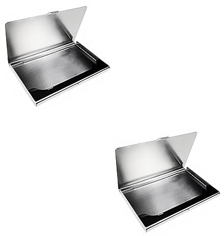 COHEALI 2 Stück Business Halter Metall Kredit Ausweishülle Business Geldbörse Business Carrier Kartenhalter Business Geldbörse Business Namensbrieftasche Visitenkarten Multi Etui