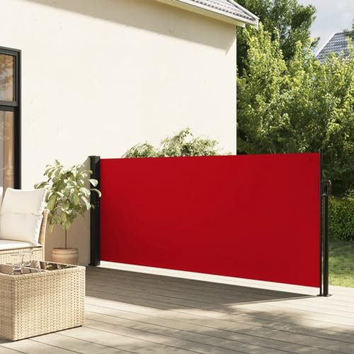 Home Garden - Toldo lateral retráctil rojo 100 x 300 cm